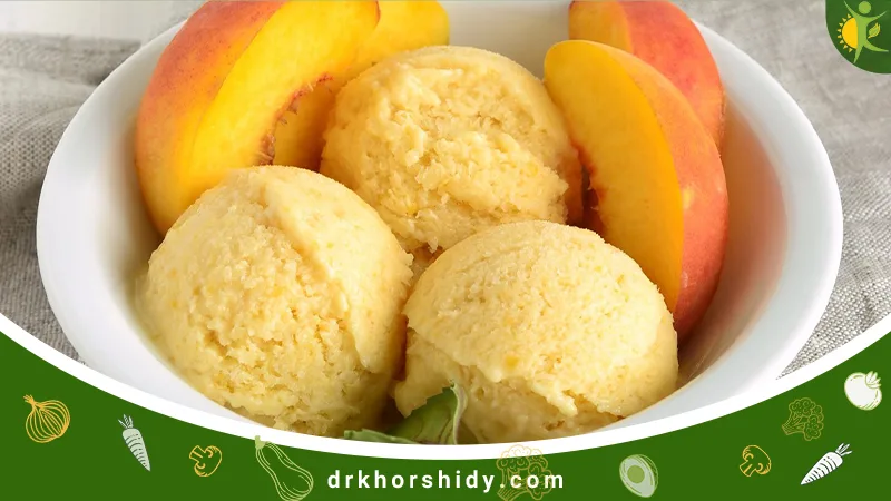 بستنی هلو رژیمی