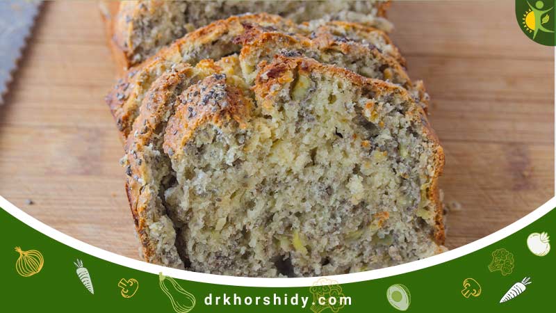 نان موز و دانه چیا با گردو