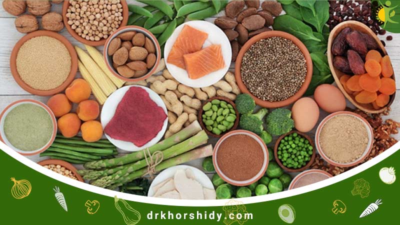 انواع مواد غذایی مختلف برای پخت غذای ایرانی کتوژنیک