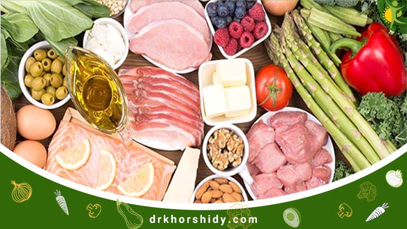 انواع مواد مختلف برای پخت غذای کتوژنیک ایرانی ساده