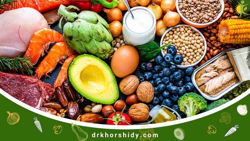 مرغ، شیر، تخم مرغ، وشت و حبوبات